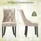 Tufted Wingback Upholstered Dining Chairs Set of 2-Light Brown